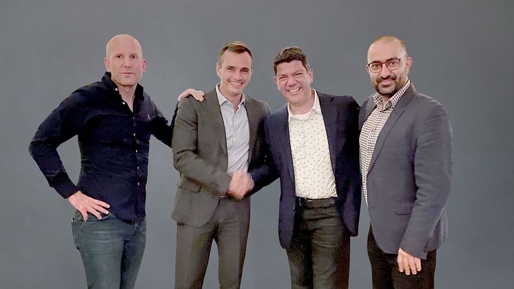 Henrik Påhlsson, VP Nordics, Riversand, Fredrik Larsson, BU Manager, Nexer Data Management, Karim Iskandar, CEO Europe, MD, Syndigo, Sachin Kumar, VP Customer & Partner Success Europe, Riversand