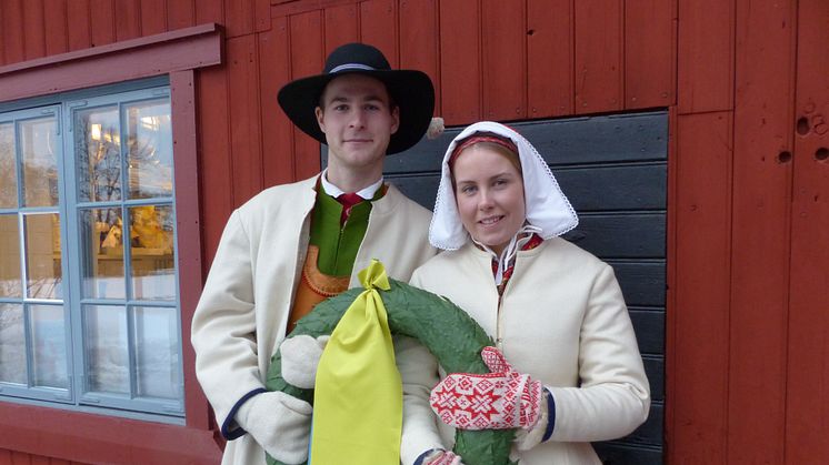 Joakim Kullberg, IFK Mora Fotbollsklubb, och Sara Wadman, IFK Mora Skidklubb är kransmas och kranskulla för Vasaloppet 2018.