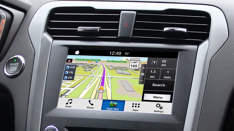 Ford lanserar ny teknik för smidigare kartnavigering – från Smartphone till pekskärm
