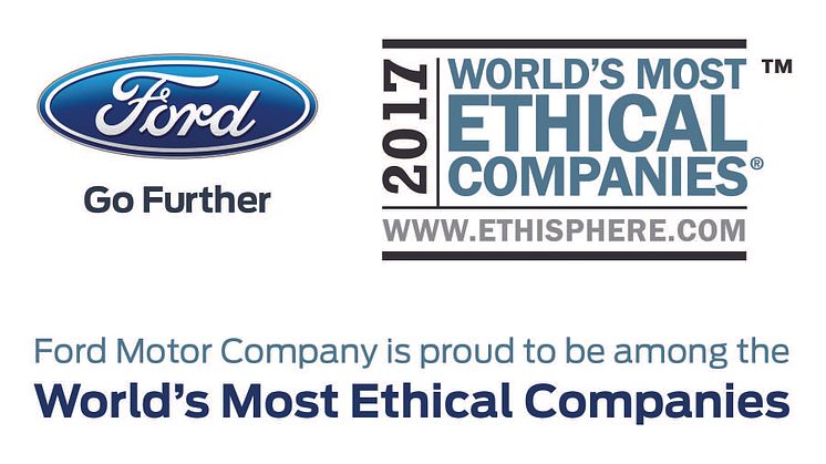 Ford er blandt verdens mest etiske virksomheder