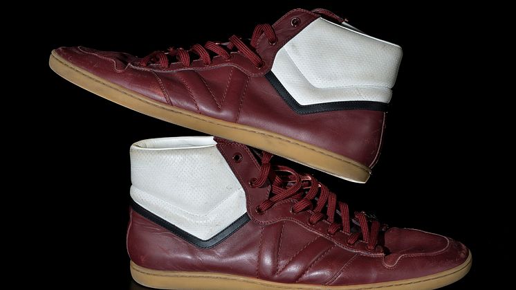 A Pair of Louis Vuitton Burgundy Sneakers