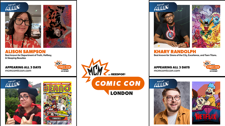 Artists from Marvel to Beano to set up shop at MCM Comic Con’s Artist Alley 