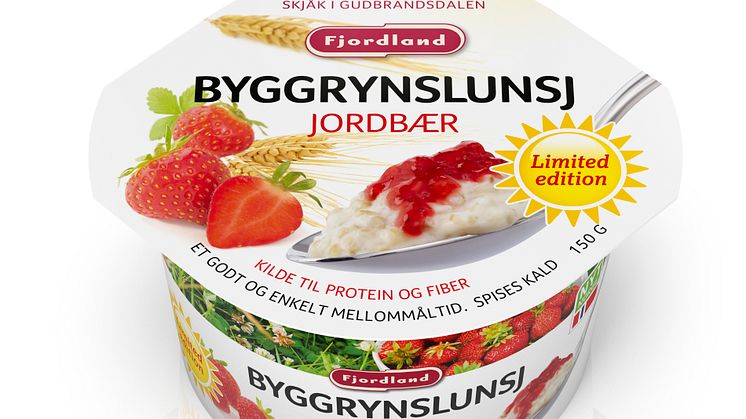 Byggrynslunsj med jordbær, limited edition