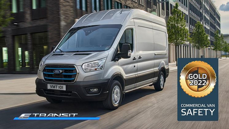 Nye Ford E-Transit blir premiert av Euro NCAP for førerassistanseteknologier