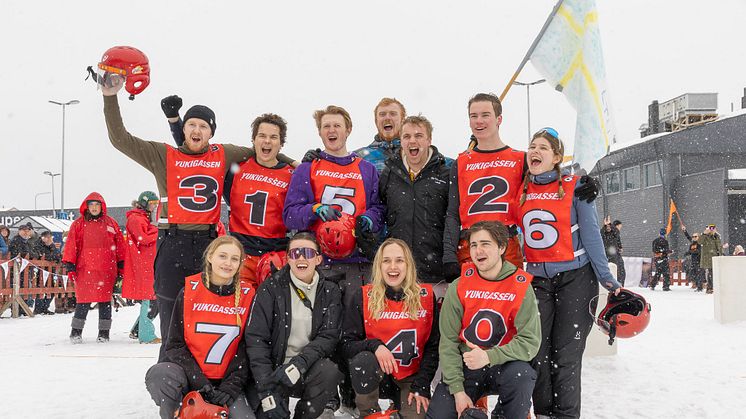 LTU Studenter kammade hem bronset i EM i Yukigassen. Foto: Valokammi 