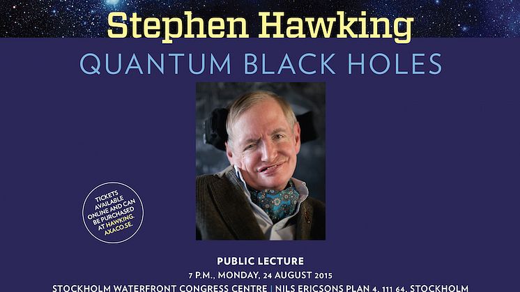 Stephen Hawking föreläser i Sverige