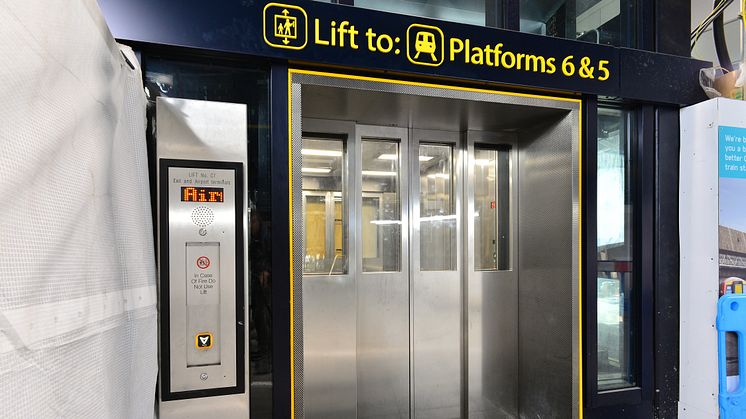 The new lifts will help passengers move between the train station and the airport more quickly and easily.