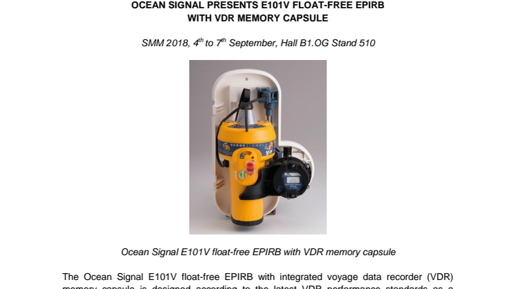 Ocean Signal Presents E101V Float-Free EPIRB