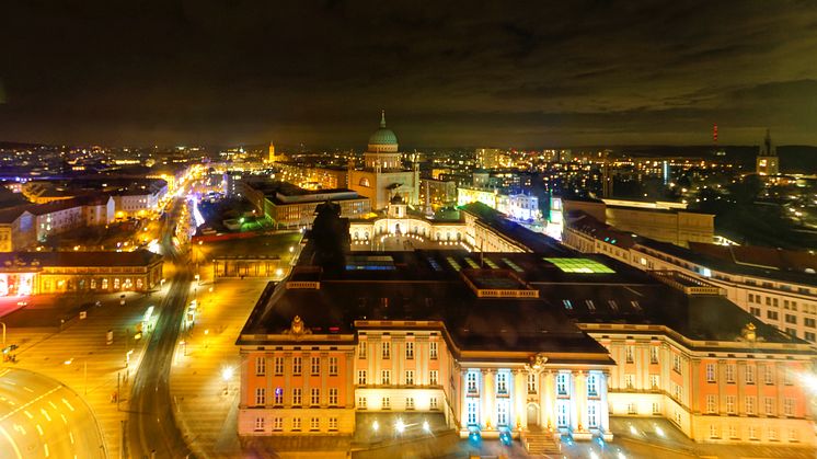 Illuminierte Potsdamer Innenstadt