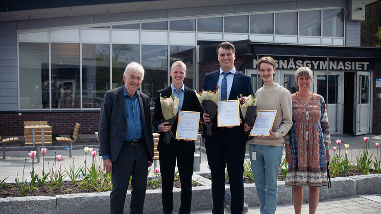 Från vänster: Bert-Inge Hogsved, Pontus Olsson. Alex Olsson, Karl-Johan Söderberg och Anna Jillmyr.
