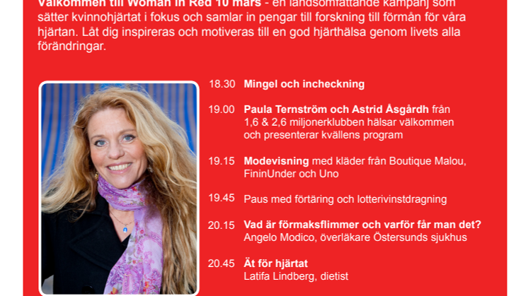 Woman in Red i Östersund – en kväll med kvinnohjärtat i fokus!