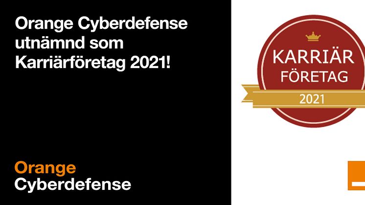 Orange Cyberdefense är för tredje året i rad utvald som ett Karriärföretag