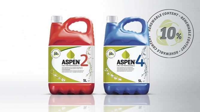 Aspen 10 % Renewable - upp till 8 % mindre koldioxidutsläpp.