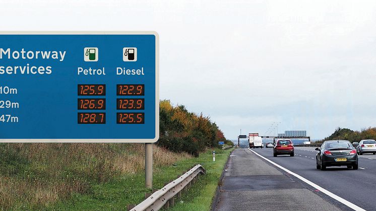RAC reacts to announcement on motorway fuel price sign trial