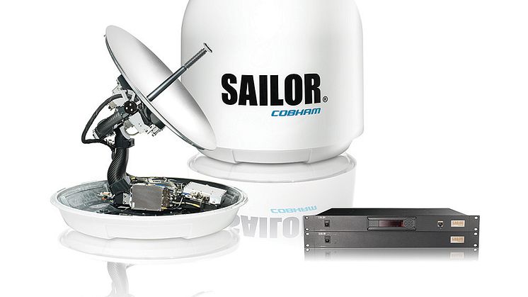Cobham’s portfolio of stabilised antenna systems for Inmarsat’s new Fleet Xpress service will become a key part of SpeedCast’s service portfolio through the agreement (SAILOR 60 GX pictured)