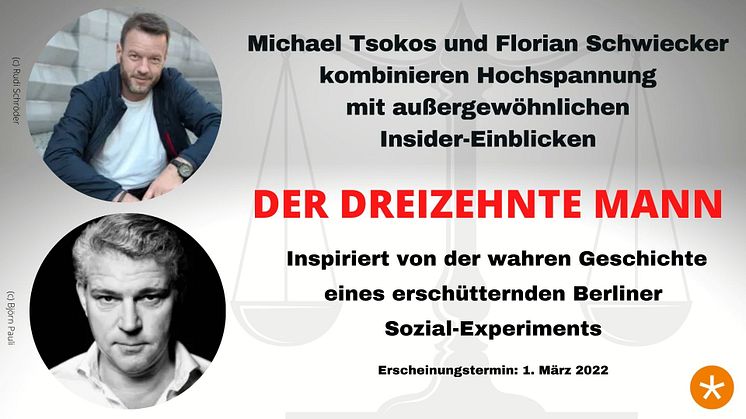 Zwei Insider blicken tief hinter die Kulissen des deutschen Justiz-Systems: Florian Schwiecker und Michael Tsokos präsentierten ihren neuen Justiz-Krimi