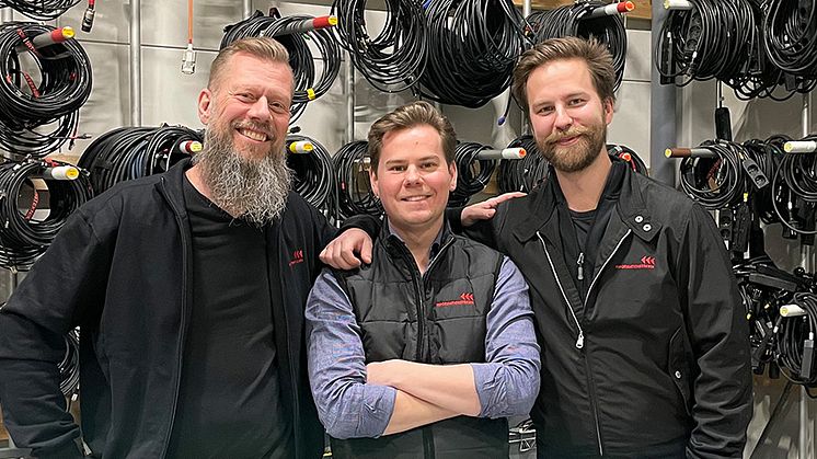 Daniel Ohlson (eventansvarig i Stockholm), Rickhard S Wallin (projektledare) och Martin Lindgren (bildtekniker) 