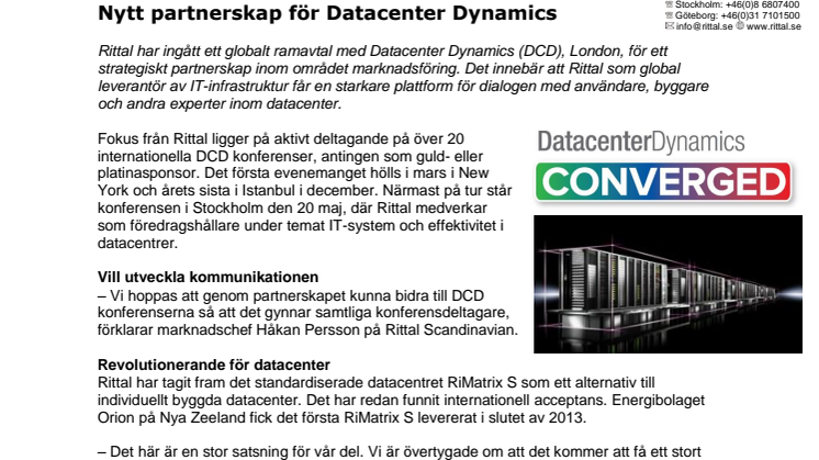 Nytt partnerskap för Datacenter Dynamics