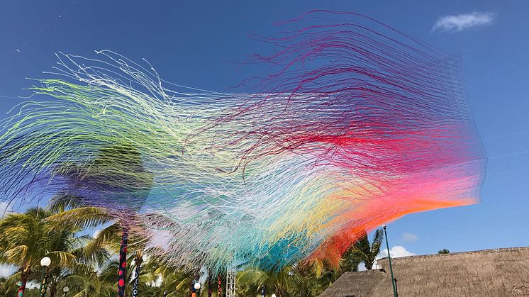 Colorful yarn explosions by HOTTEA to No Limit Street Art