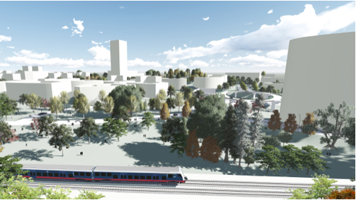 Ny grön cykelstad med 5 000 nya bostäder vid nya Stockholm Väst