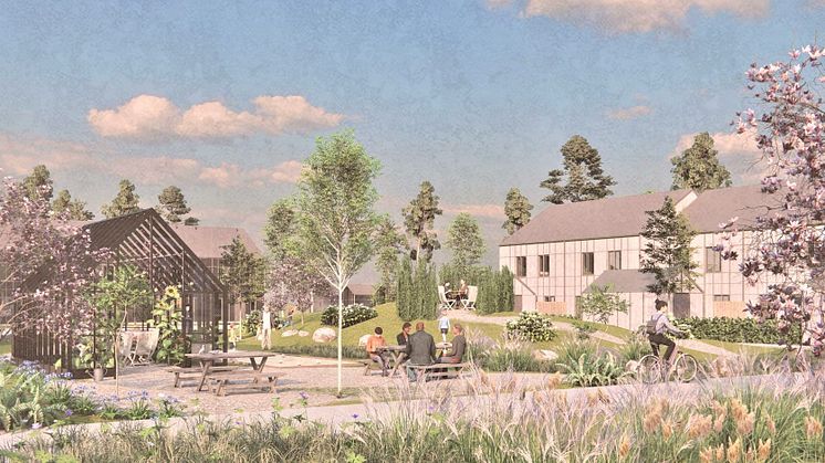 I Malmbryggshagen planerar Ekeblad Bostad ett bostadsområde med en inbjudande gårdsmiljö och stort fokus på växtlighet.