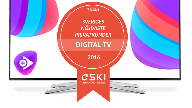 Telia fortsätter att ha Sveriges nöjdaste tv-kunder enligt SKI