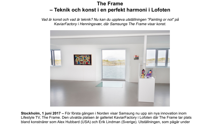 The Frame – Teknik och konst i en perfekt harmoni i Lofoten 
