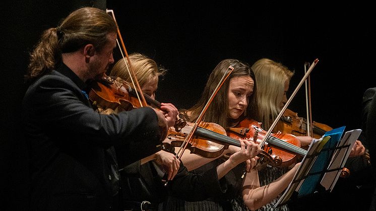 Musiker ur stråkensemblen Kyiv Soloists från Ukraina.