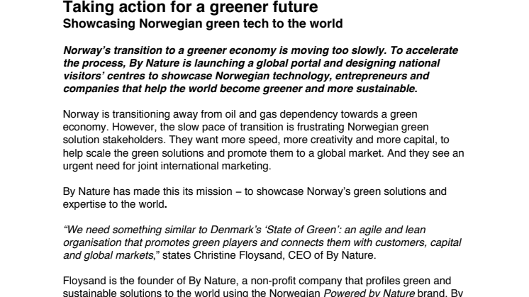 Taking action for a greener future 