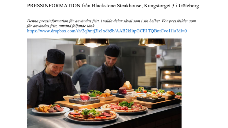 Hetaste krogkonceptet – Blackstone Steakhouse till Göteborg