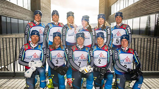Saint-Gobain Sweden AB stolt sponsor av Sveriges alpina landslag