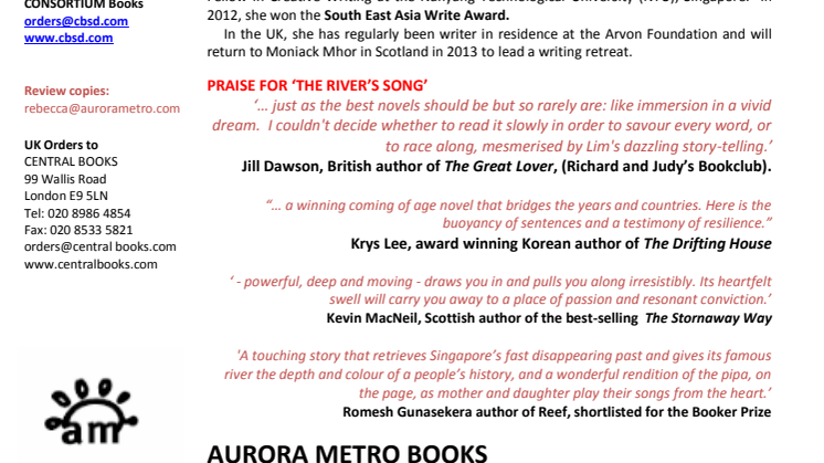 ADVANCED INFO ON 'THE RIVER'S SONG'