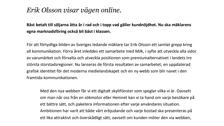 Erik Olsson visar vägen online