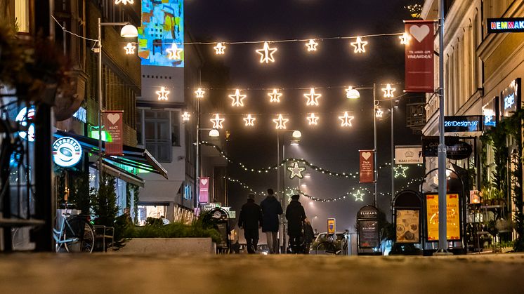 Östergatan i Landskrona på kvällen