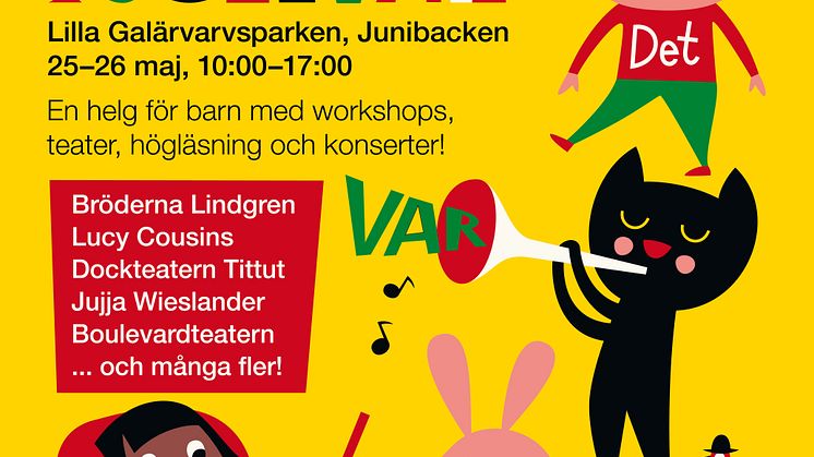 Junibacken arrangerar bilderboksfestival 25 – 26 maj i Lilla Galärvarvsparken