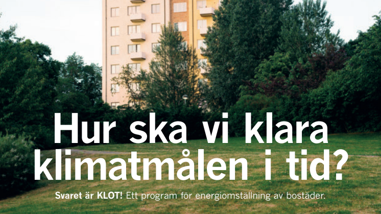 KLOT - ett program för energiomställning av bostäder