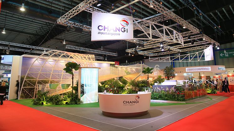 The Changi Airport booth at the Singapore Airshow 2018