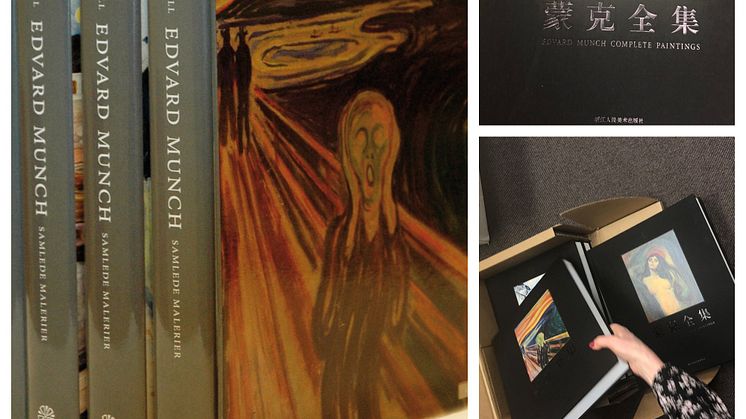Verket over Edvard Munchs malerier inkluderer fire bind i stort format med totalt 1700 sider og nærmere 2000 illustrasjoner. Det er en internasjonal begivenhet når verket nå er blitt oversatt til kinesisk.