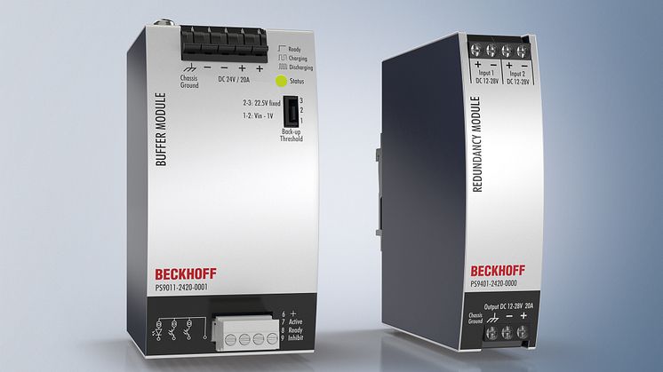 De nya buffert- och redundansmodulerna PS9xxx kompletterar PS-strömförsörjningsserierna till ett maximalt tillförlitligt övergripande system.