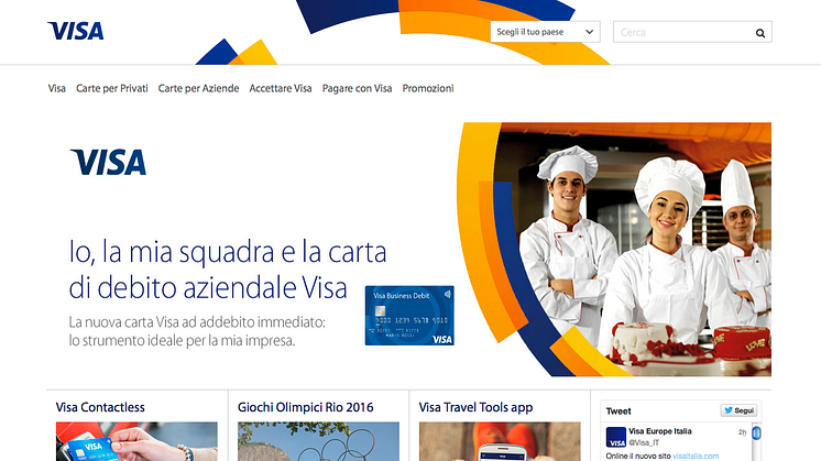 Visa Europe rinnova il sito istituzionale e apre nuovi canali social