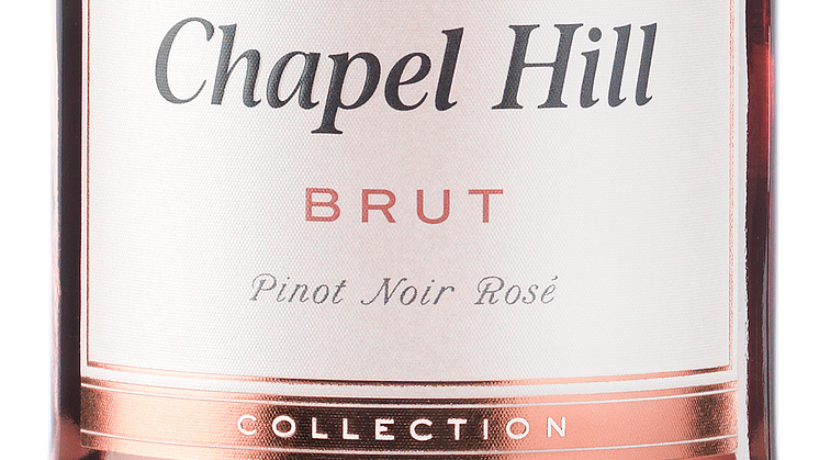 Chapel Hill Brut Pinot Noir Rosé relanseras i ny design