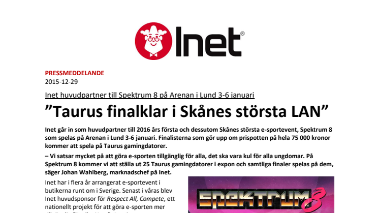 ”Taurus finalklar i Skånes största LAN”