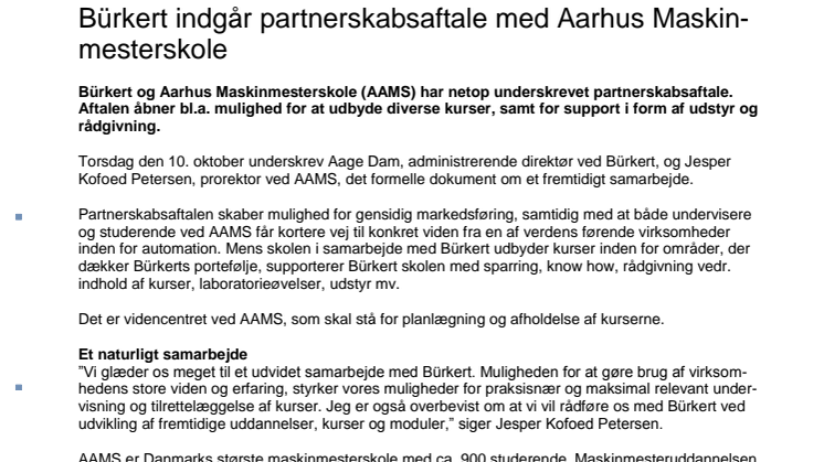 Partnerskabsaftale med Aarhus Maskinmesterskole (AAMS)