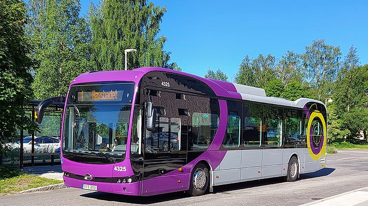 Så här ser Piteås nya stadsbussar ut.              Foto: Rebecca Granström
