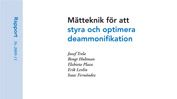 Rapport: Mätteknik för att styra och optimera deammonifikation (avlopp)