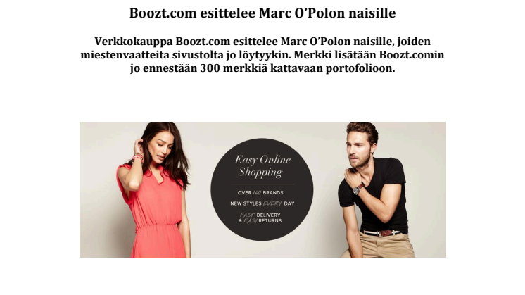 Boozt.com esittelee Marc O’Polon naisille