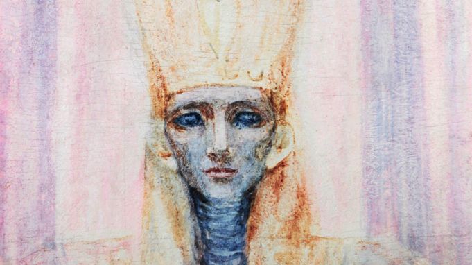 ‹ L‘initié égyptien ›, aquarelle à bas de pigments végétaux de Margarita Volochine, vers 1915 (photo: Collection d‘art du Goetheanum)