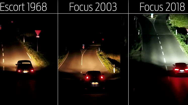 Ford Focus adaptiva ljussystem läser av vägen för att avgöra var strålkastarna ska lysa upp.