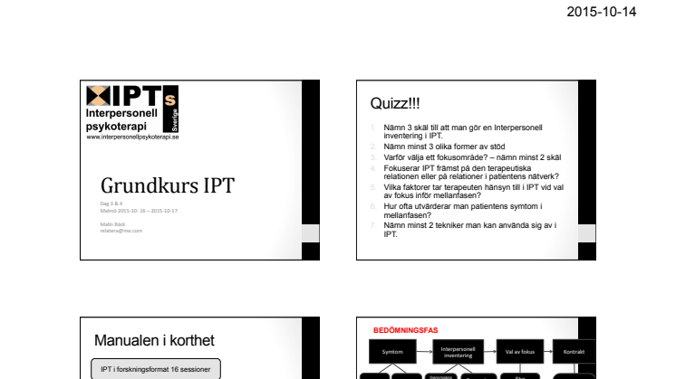 Inför dag 3 & 4