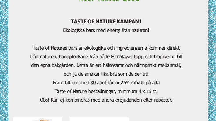 Taste of Nature kampanj!